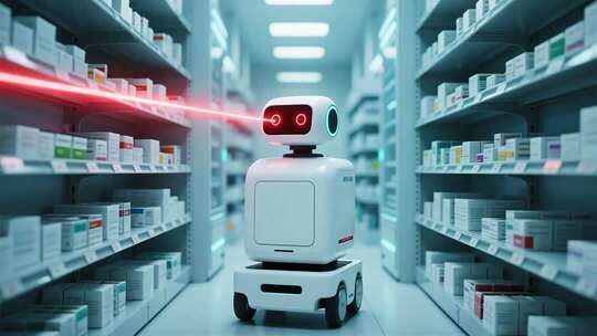 药房内机器人自动巡航