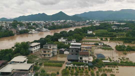 桂林居民区被淹，无人机引发的自然灾害
