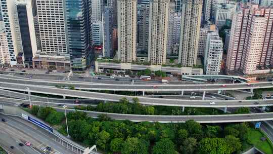 香港维多利亚港西区海底隧道车流