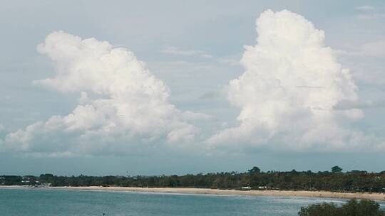 天空延时云延时摄影海滩椰林云景