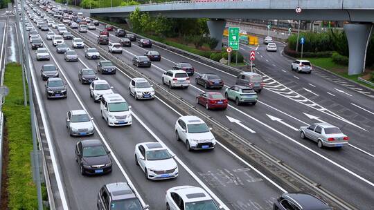 城市车流堵车  城市交通