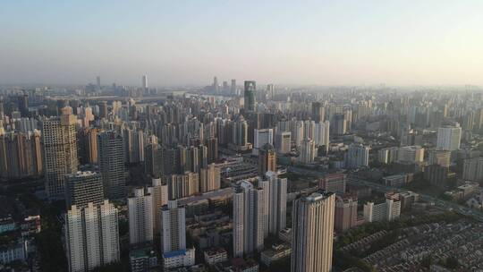 上海黄浦区淮海中路全景4K航拍