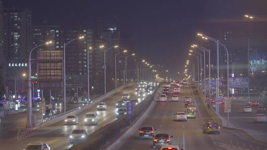 城市车流夜景  繁华都市夜景