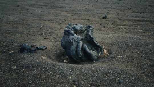 火山，石头，火山口，荒凉