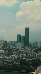 航拍广西柳州城市高楼建筑