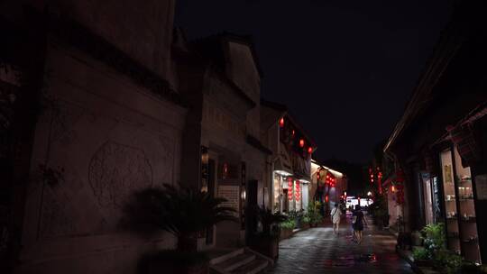 杭州桥西历史文化街区古建筑夜景