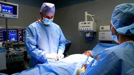 医院医生在手术室给病人做手术ai素材原创