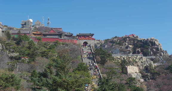 泰安泰山山顶风景