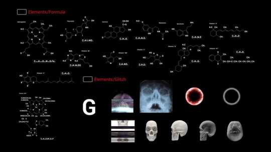 200组科技感医学实验研究数据人体HUD动画