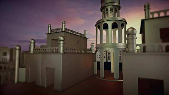 宰牲节美丽的清真寺背景