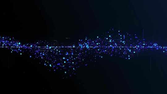 科幻科技蓝色互联网粒子大数据人工智能背景