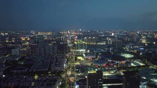 宁波CBD夜景航拍
