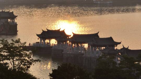 潮州广济桥，日出0222
