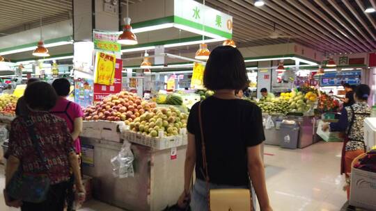 菜市场、农贸市场买菜买水果视频素材模板下载