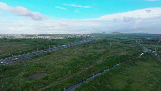 乡村振兴道路交通开荒航拍宣传片