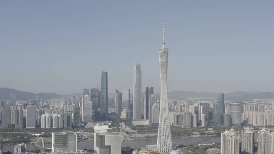 广州塔，珠江新城，花城广场，航拍视频素材模板下载
