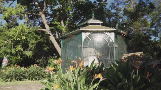 建在公园里的鸟笼