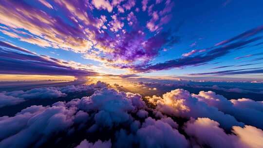 七彩祥云彩云天空美景合集