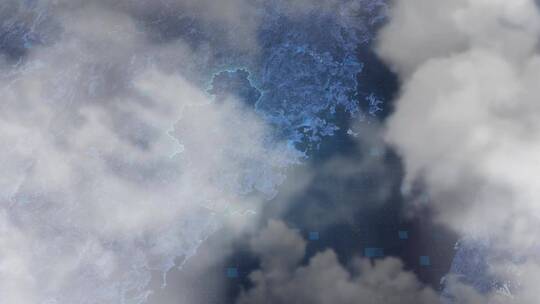 云雾俯冲勾勒轮廓-泉州地图