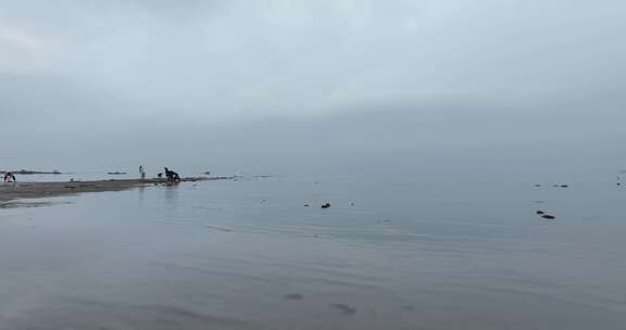 海陵岛瓦晒湾网红赶海圣地航拍