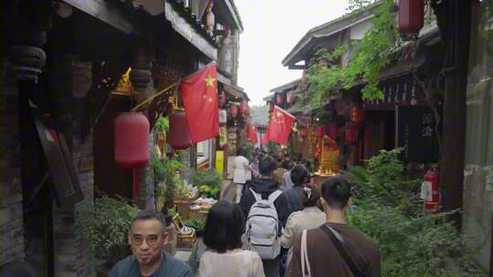 古街古镇繁华街景旅游
