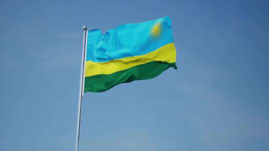 卢旺达旗帜视频素材模板下载