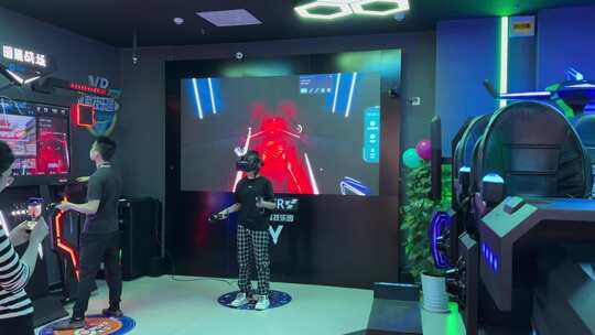 VR游戏 游戏空间 商场视频素材模板下载