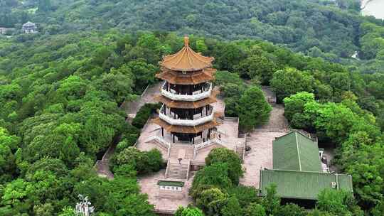 无锡太湖鼋头渚风景区舒天阁航拍