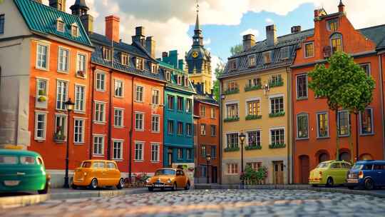 各种风格浪漫北欧丹麦风光 微缩彩色童话