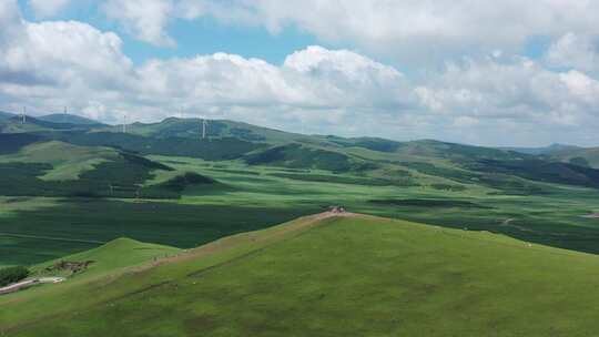 航拍草原风景