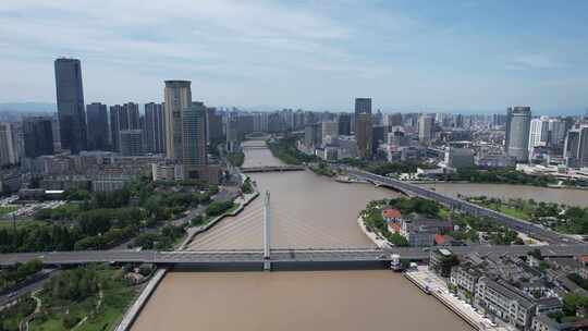 浙江宁波城市建设航拍