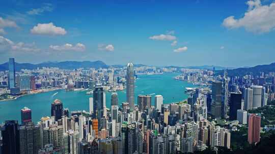 【正版素材】香港大景全景大气俯拍