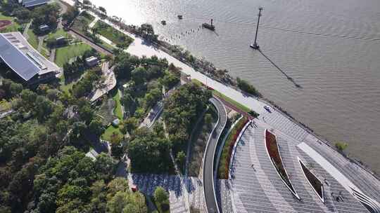 上海前滩建筑航拍视频素材模板下载