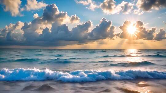 海边日落海景