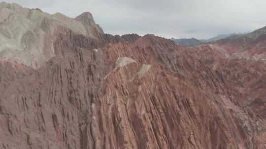 喀什 红狼谷 红岩石地貌航拍