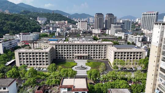 合集福建三明市政府航拍