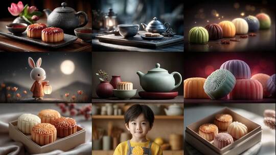 中秋  中秋节中秋月圆人团圆阖家欢高清在线视频素材下载