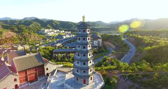 航拍北京古北水镇
