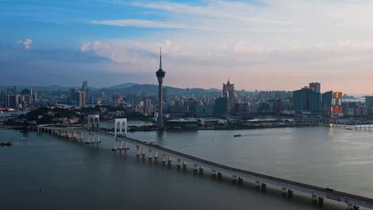 粤港澳大湾区澳门城市风光航拍