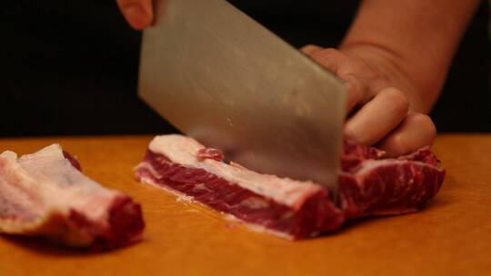大厨切牛腩炖牛肉视频素材模板下载