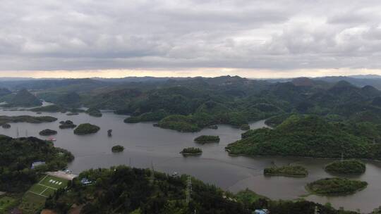 贵州贵阳阿哈湖4A景区航拍