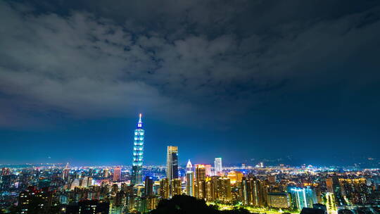 台湾台北城市夜景延时