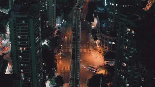 厦门城市夜景航拍