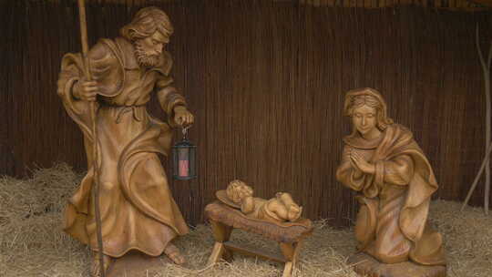 耶稣诞生场景视频素材模板下载