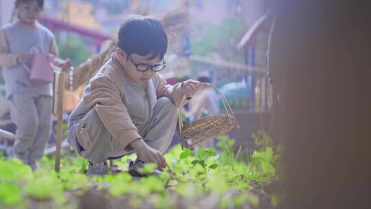 幼儿园亚洲小孩玩耍视频