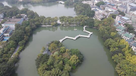 航拍广西桂林旅游景点城市风光