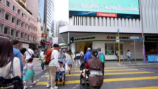 香港城市街头道路人流人文空镜合集