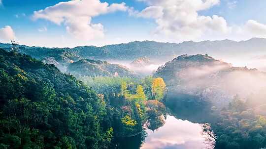 中国风山水云雾云海仙境自然风景