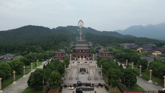 江西九江东林寺东林大佛视频素材模板下载