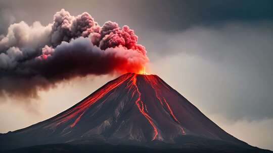 火山喷发壮观景象